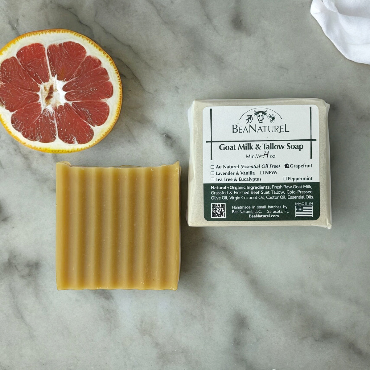 Goat Milk & Tallow Soap: Grapefruit